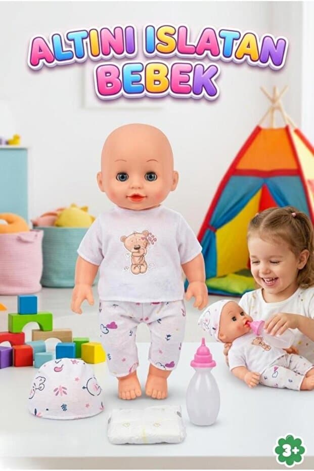 Tıfıl Toys Altını Islatan Bebek Türkçe Konuşan Eğitici Kolları Kafası ve Bacakları Et Şapkalı Oyuncak Bebek
