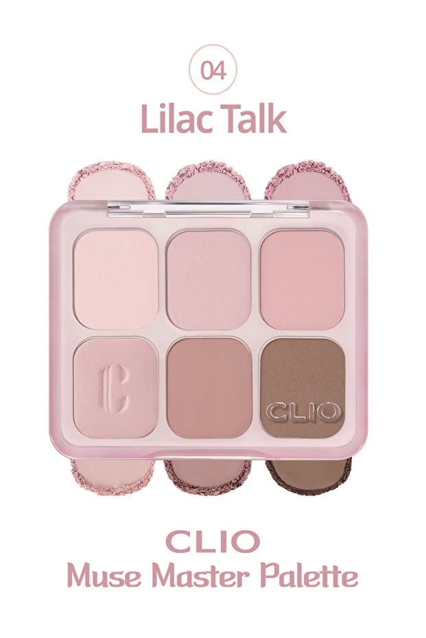 CLIO Yumuşak Dokulu & Blur Etkili, 6’lı Far Paleti Muse Master Palette (04 Lilac Talk)