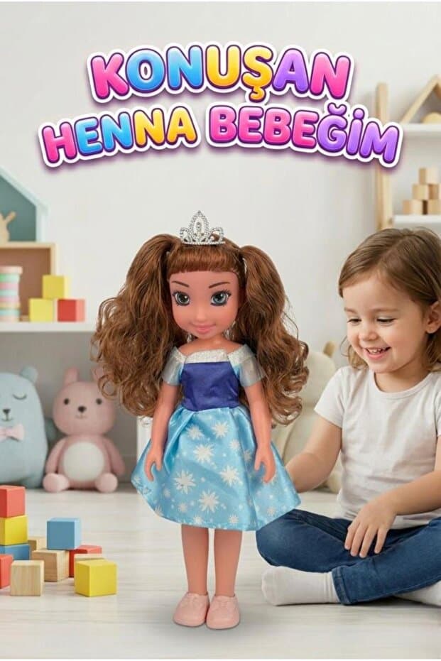 Tıfıl Toys Henna Prenses Bebek Türkçe Konuşan Kafası Ve Kolları Et Bebek 30 cm Eğitici Öğretici Oyun Arkadaşım