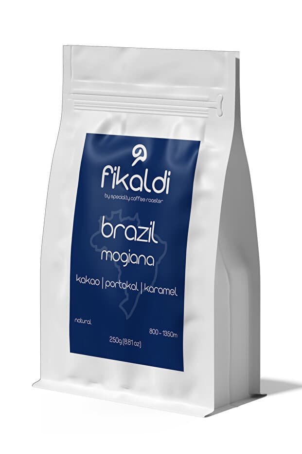 Fikaldi Coffee Brazil Mogiana Yöresel Kahve (Çekirdek ve 4 Farklı Öğütme Seçeneği) 250g