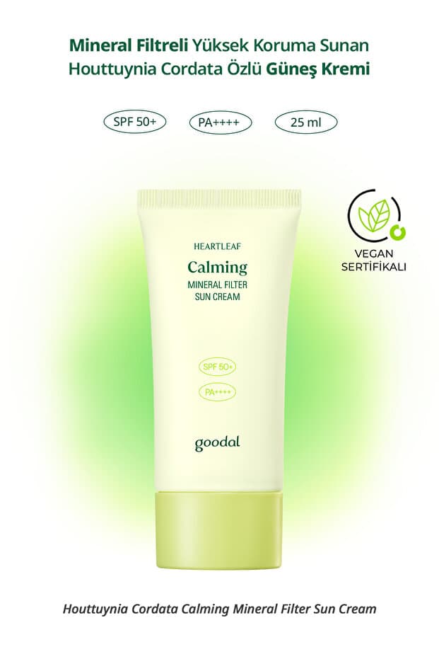 Goodal Mineral Filtreli Güneş Kremi Houttuynia Cordata Calming Mineral Filter Sun Cream SPF50+ 25ml