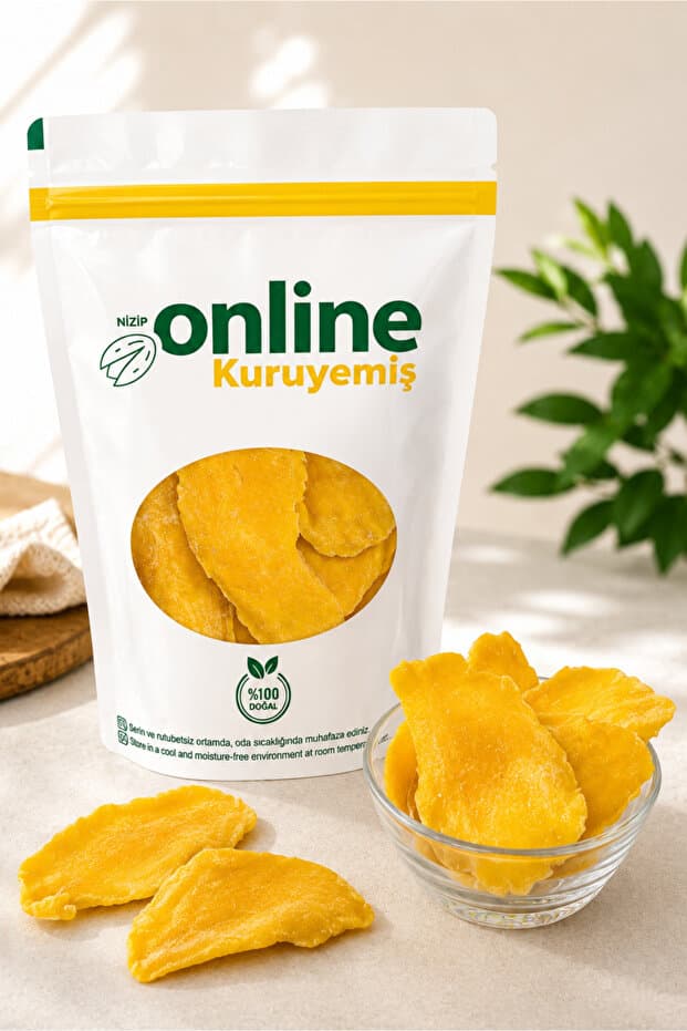 Nizip Online Kuruyemiş Mango Kurusu - Şekersiz Kurutma - 1 kg