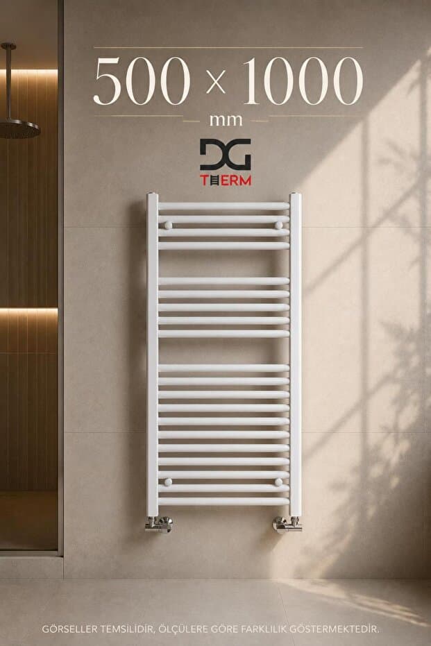 DG THERM 500*1000 Beyaz Havlupan 50*100 cm Banyo Havlupanı 14 Borulu