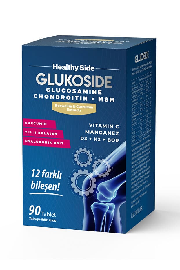 Healthy Side Glukoside Glukozamin Kondroitin MSM Tip 2 Kolajen 90 Tablet