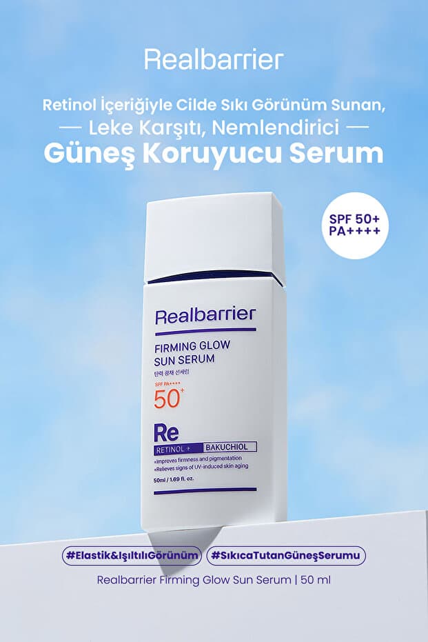 Real Barrier Leke ve Kırışıklık Karşıtı Retinol İçeren Güneş Koruyucu Serum REALBARRIER Firming Glow Sun Serum