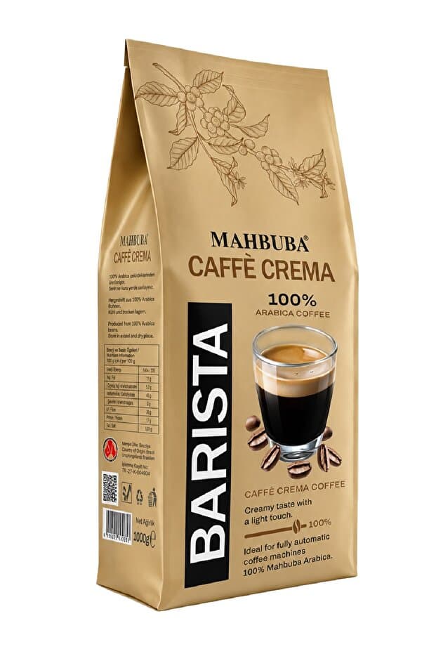 Mahbuba %100 Arabica Caffe Crema Çekirdek Kahve 1kg