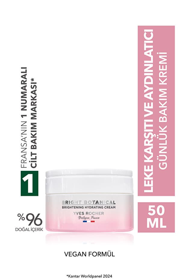 Yves Rocher Bright Botanical-Leke Karşıtı, Aydınlatıcı, Ton Eşitleyen Günlük Bakım Kremi-50ml