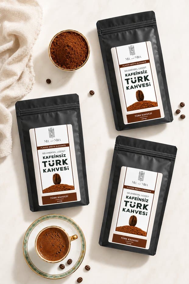 Mel and Mira Kafeinsiz Türk Kahvesi 100 g x 3 | 3’lü Paket Decaf Türk Kahvesi | Geleneksel Odun Ateşinde Kahve - Fiyatı