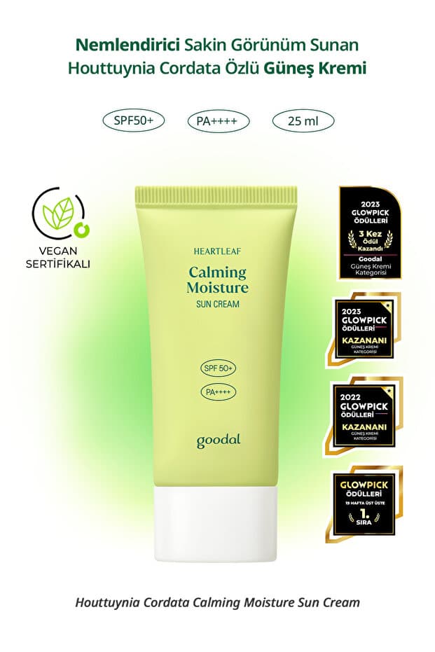 Goodal Sakin Görünüm Sunan Güneş Kremi Houttuynia Cordata Calming Moisture Sun Cream SPF50+ 25ml