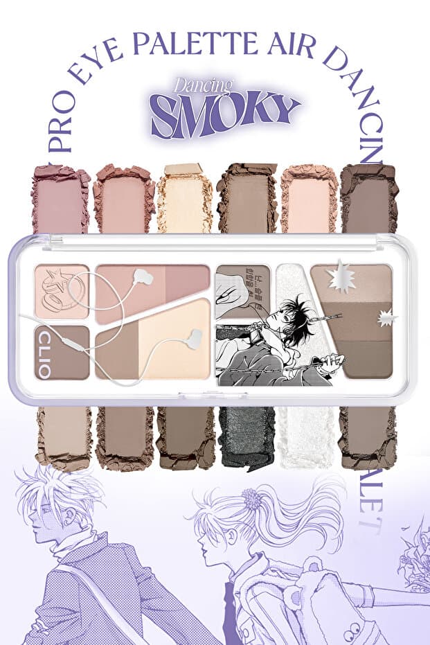 CLIO Hafif Dokulu Yoğun Renklere Sahip Göz Farı Paleti CLIO Pro Eye Palette Air (13 Dancing Smoky)
