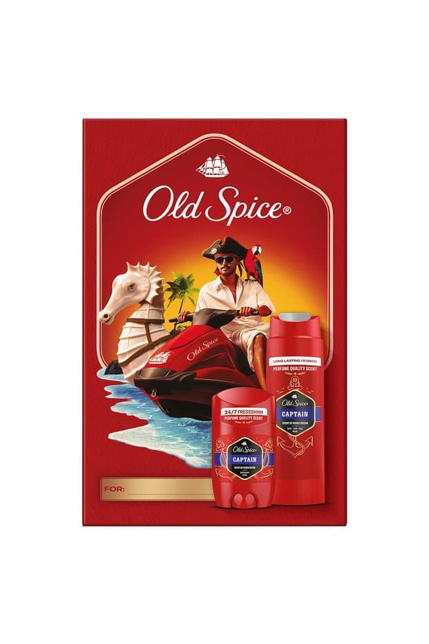 Old Spice Captain Erkek Hediye Seti: Stick Deodorant 50ml ve Duş Jeli ve Şampuan 250ml - Fiyatı