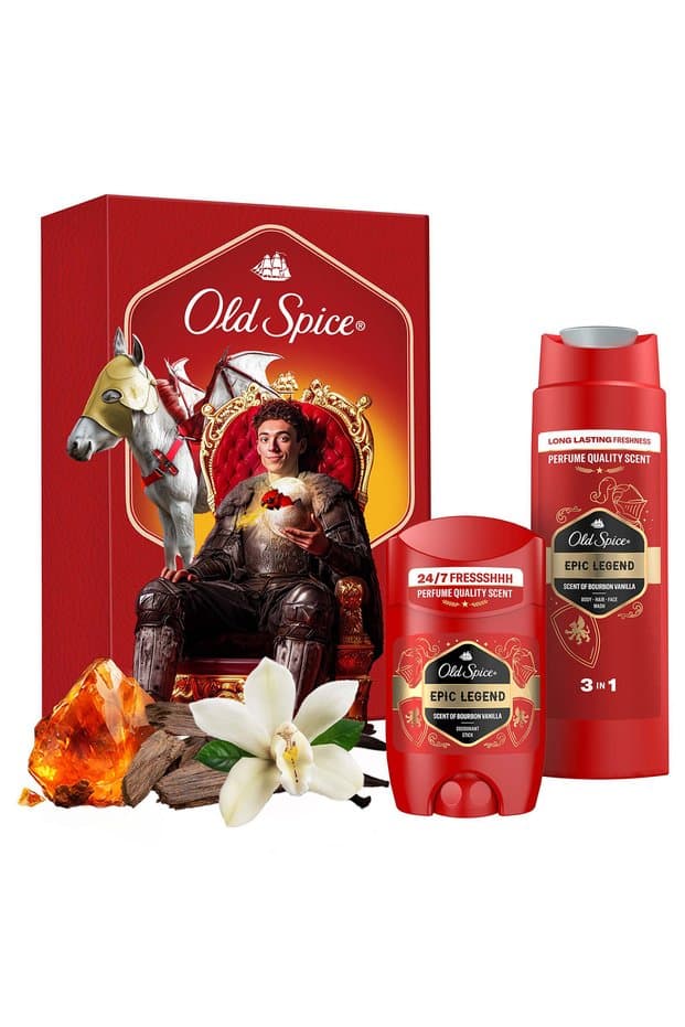 Old Spice Epic Legend Erkek Hediye Seti: Alüminyumsuz Stick Deodorant 50ml ve Duş Jeli ve Şampuan 250ml - Fiyatı