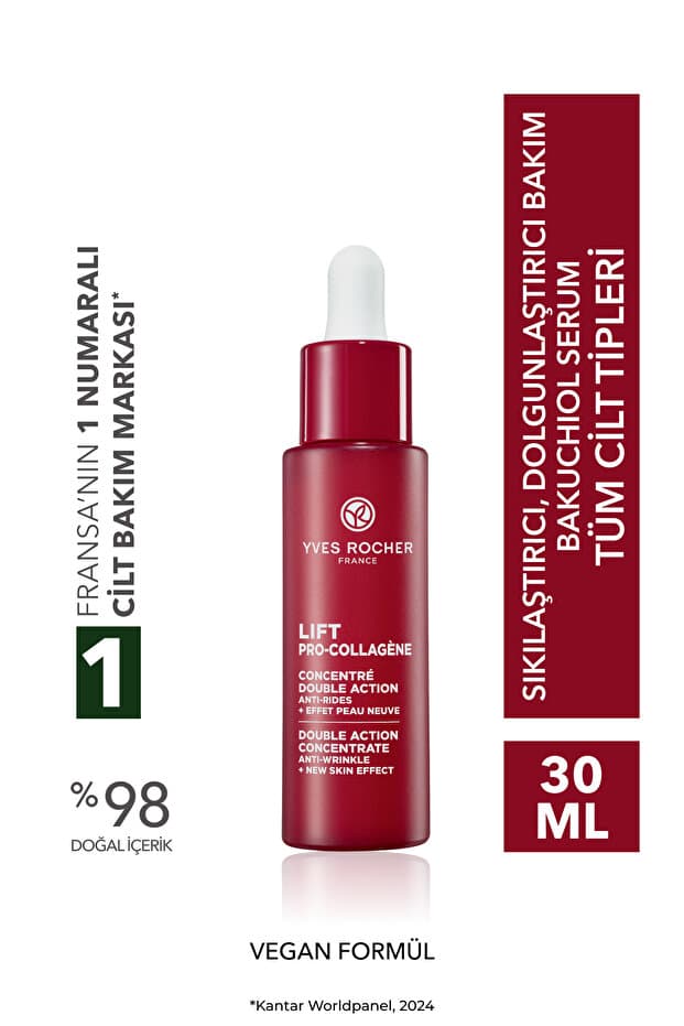 Yves Rocher Bakuchiol (Bitkisel Retinol)Serum-Sıkılaştırıcı,Dolgunlaştırıcı Bitkisel Kolajen ve Hyaluronik Bakım - Fiyatı
