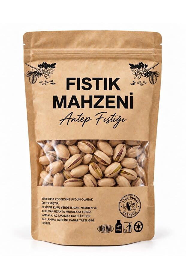 Fıstık Mahzeni Antep Fıstığı 500 gr Kavrulmuş, Tuzlu, İri Taneli Premium Kuruyemiş