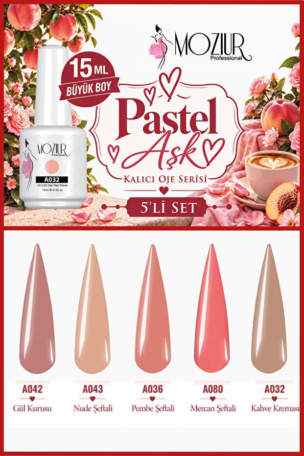 MOZIUR Pastel Aşk Kalıcı Oje Serisi 15ml Büyük Boy - Fiyatı