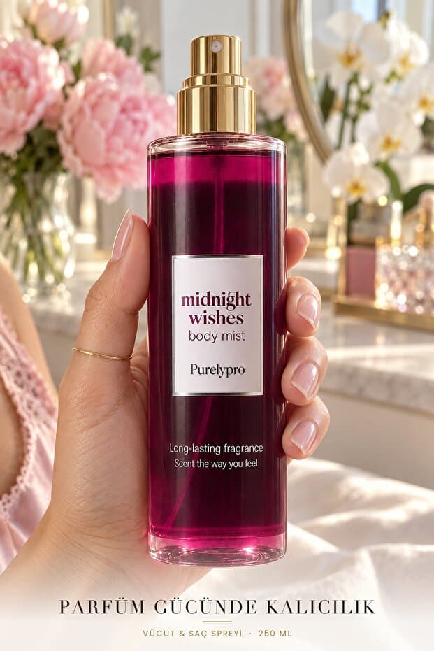 Cosmolive Vücut Spreyi Body Mist | PurelyPro Midnight Wishes | Bombshel |Parfüm Gücünde Kalıcı
