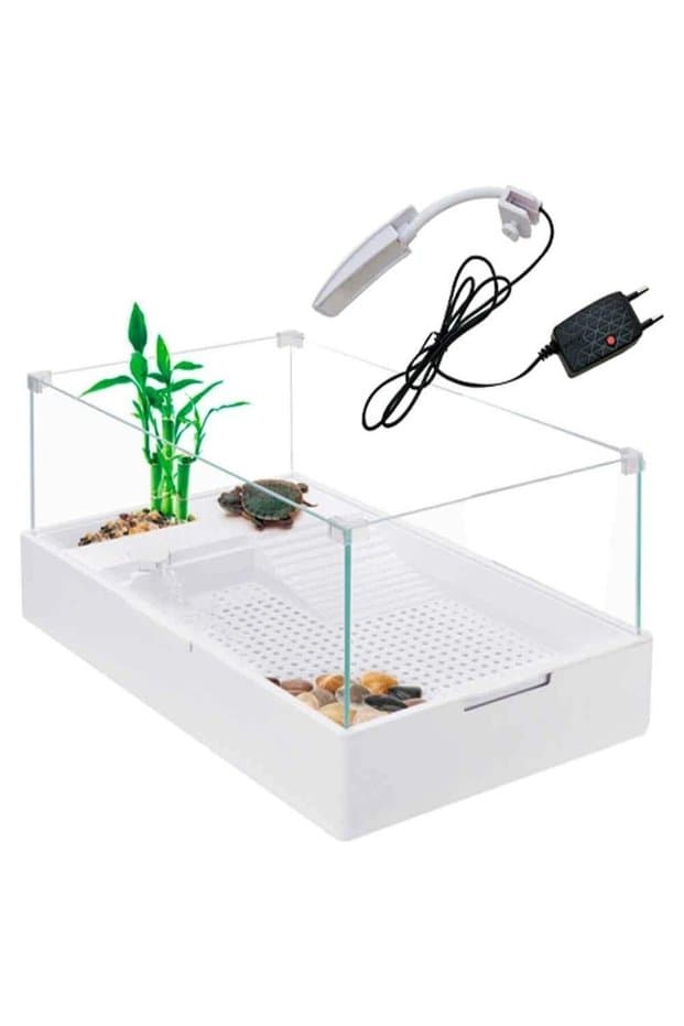 Sobo TA-500 - Cam Kaplumbağa Bahçesi 50X31X25 cm Kuru Alan ve Filtre Sistemi ile Estetik Tasarım - Fiyatı