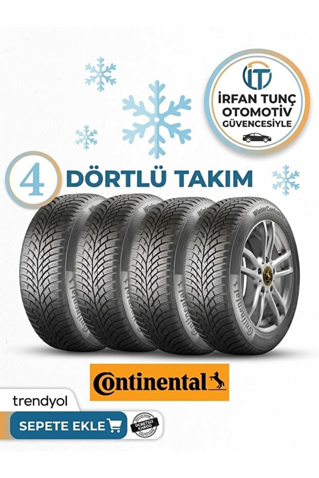 Continental (4'LÜ TAKIM) 205/55R16 91T Wintercontact TS870 Oto Kış Lastiği (Üretim:35.Hafta 2026)M+S 3PMSF - Fiyatı