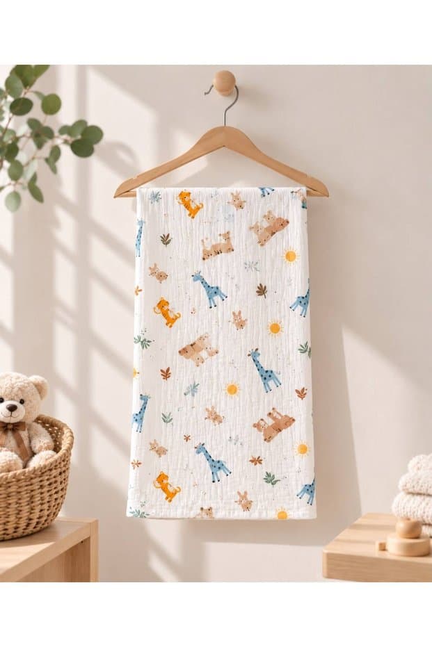 Kids %100 Organik Pamuk Müslin Örtü-Battaniye 80*100 ÖLÇÜ - Fiyatı