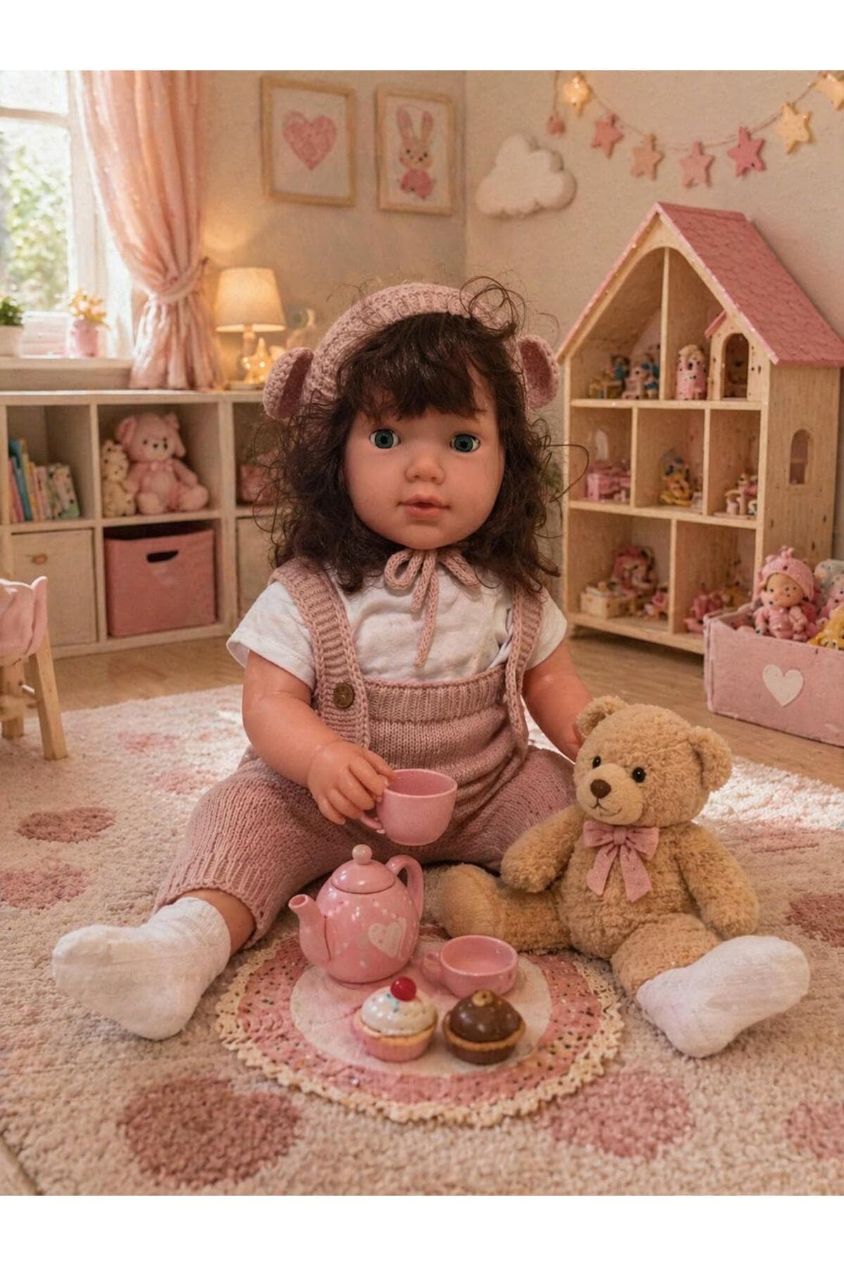 ŞAŞKIN HOUSE SEVİMLİ KONUŞAN SESLİ BEBEK 65 CM ET BEBEK & HEDİYELİK EĞİTİCİ ET BEBEK