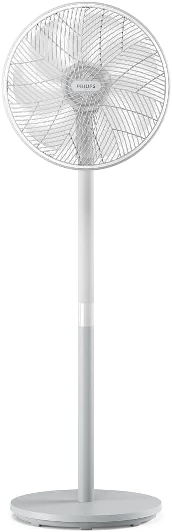 PHILIPS SilentWings teknolojisi ile güçlü ve süper sessiz ayaklı vantilatör. 19 dB. 2'si 1 arada masa ve ayaklı vantilatör. Eğim ve salınım ayarlanabilir. 12 saatlik zamanlayıcı. Beyaz. (CX2550/00)