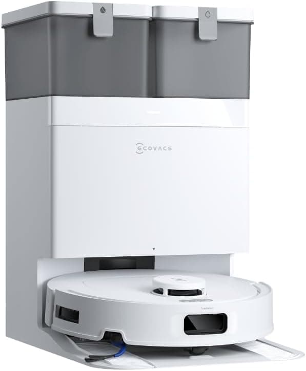 ECOVACS DEEBOT T30C Omni İstasyonlu Robot Süpürge, Robot Süpürge 20000Pa, Sıcak Suda Yıkama 75°C, OZMO Turbo 2.0 Paspas, ZeroTangle 3.0 Fırça, Uyarlanabilir Islak Temizleme, Beyaz