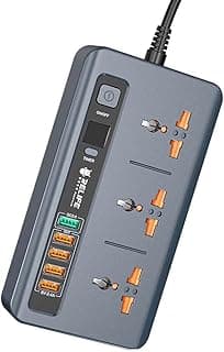 Daytona RL-316D Akıllı Priz Termal Akım Ve Isınma Korumalı 5 USB 5V-3.4A QC3.0 Girişli Led Ekran Uzatma Kablolu