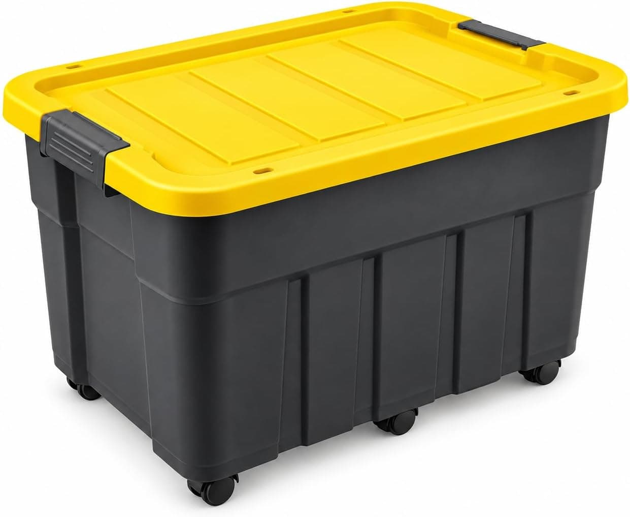 Tekerlekli Premium Kapaklı Plastik Saklama Kutusu, 60 L