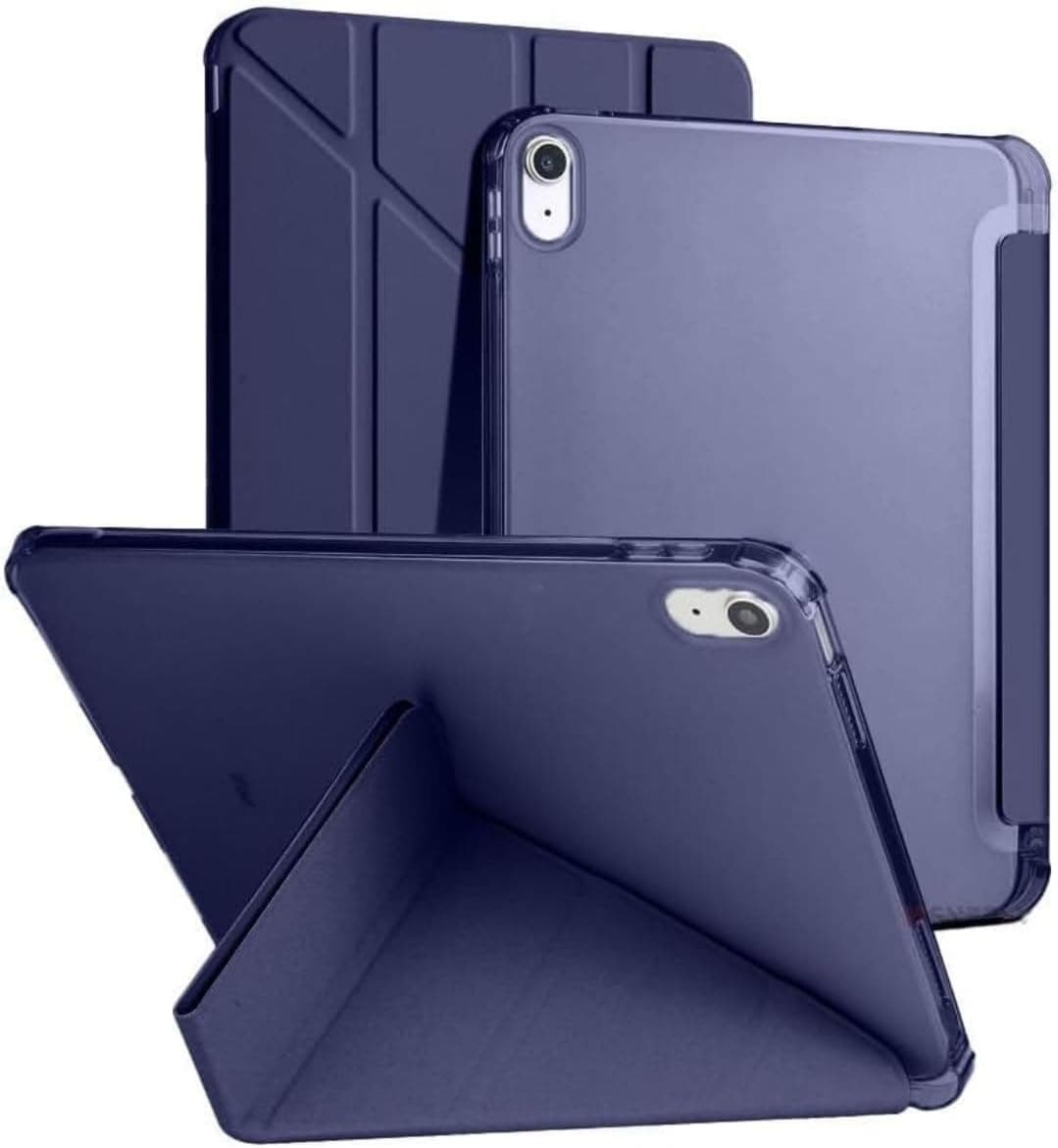 iPad 11.Nesil A16 11inç/10.Nesil 10.9 inç İle Uyumlu Kalemlikli, Uyku Modlu, Mıknatıslı, Üçgen Standlı, Darbeye Dayanıklı Kaplama Akıllı Kılıf (Lacivert, iPad 11.Nesil A16 11inç/10.Nesil 10.9)