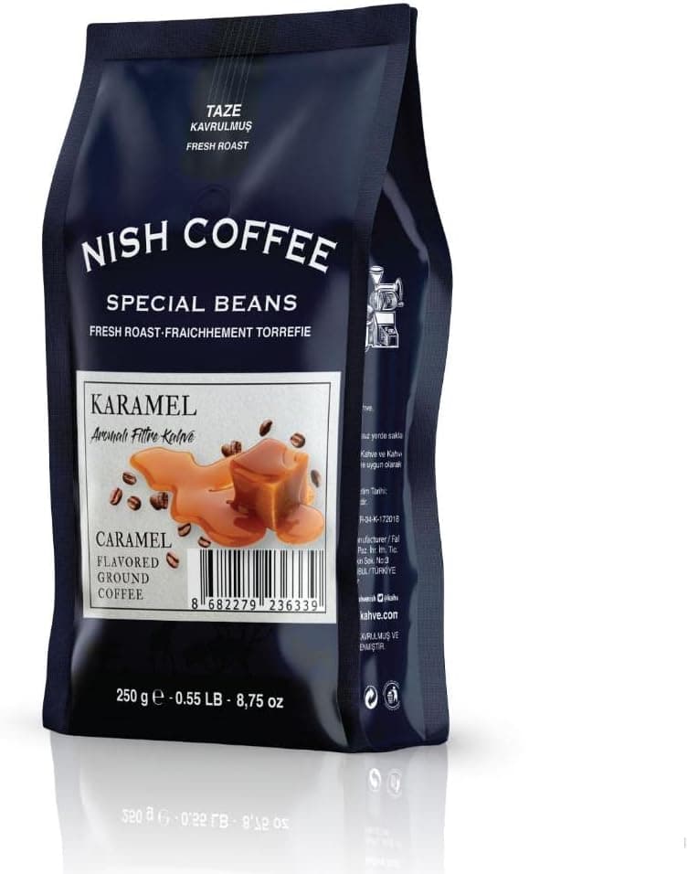 Nish Karamel Aromalı Filtre Kahve 250 Gr - Öğütülmüş