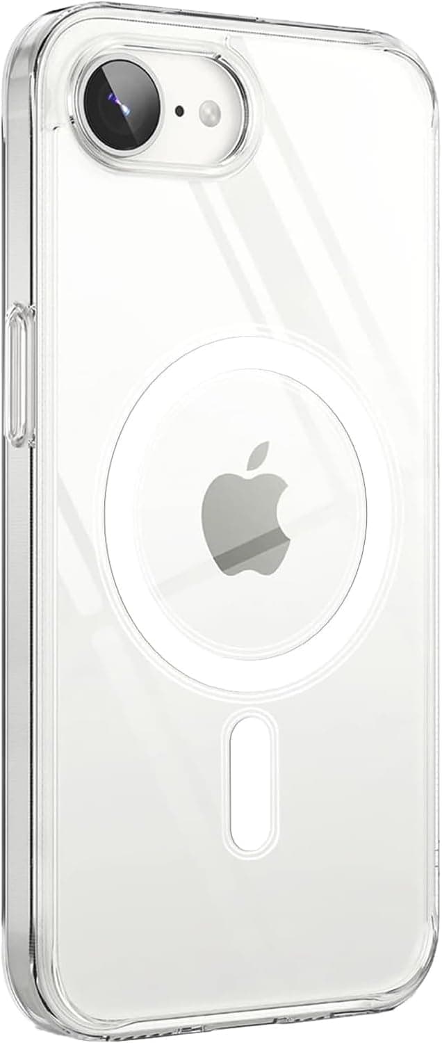 Minesk iPhone 16e / 17e için Magsafe ile Uyumlu Şeffaf Kılıf Kristal Berraklığında Materyal Polikarbonat Arka Kısım ve Silikon Kenarlar Wireless Kablosuz Şarj Destekli Kılıf Kapak (16e / 17e)