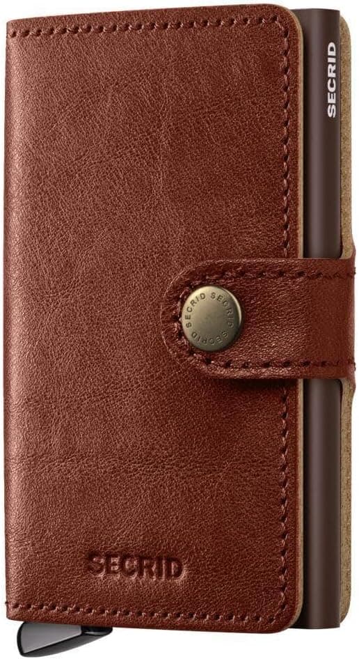 Secrid Premium Miniwallet+ Basco Kartlık Cüzdan, Kahve