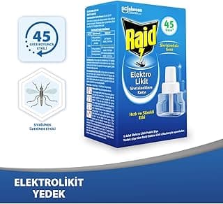 Raid Elektro Likit Sivrisineklere Karşı Hızlı ve Sürekli 45 Gece Etkili 1 Adet Elektro Likit Yedek Şişe