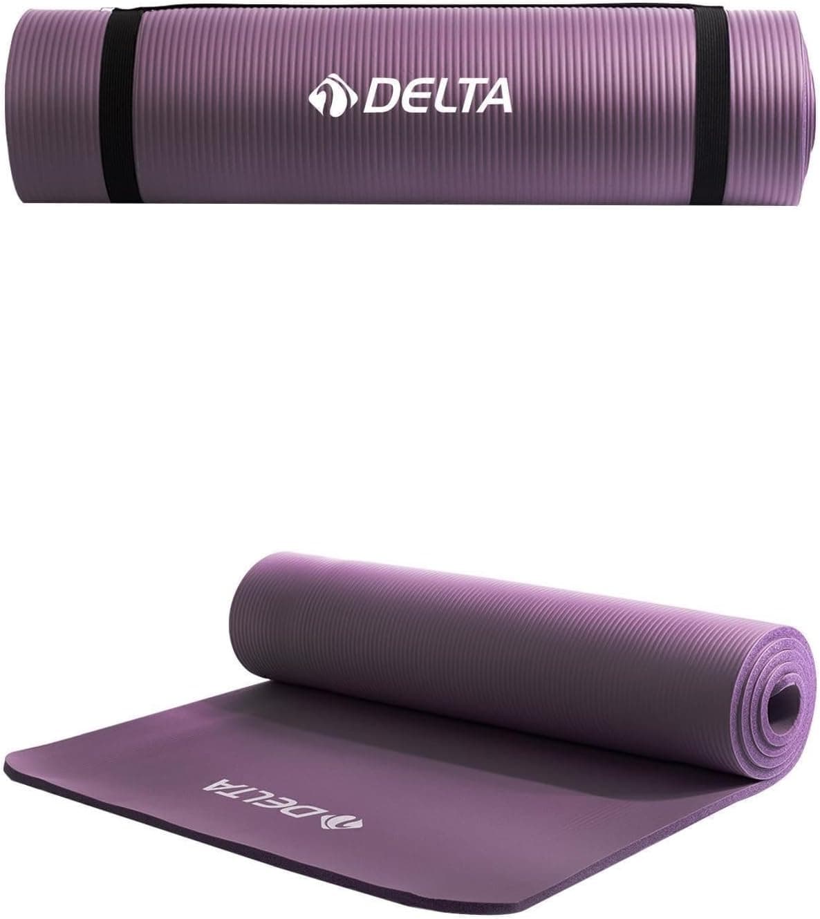 Delta Konfor Zemin 15 MM Taşıma Askılı Pilates Minderi Yoga Matı, Lila, 15 MM