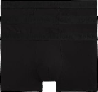 3P Trunk Pamuklu Siyah Erkek Boxer