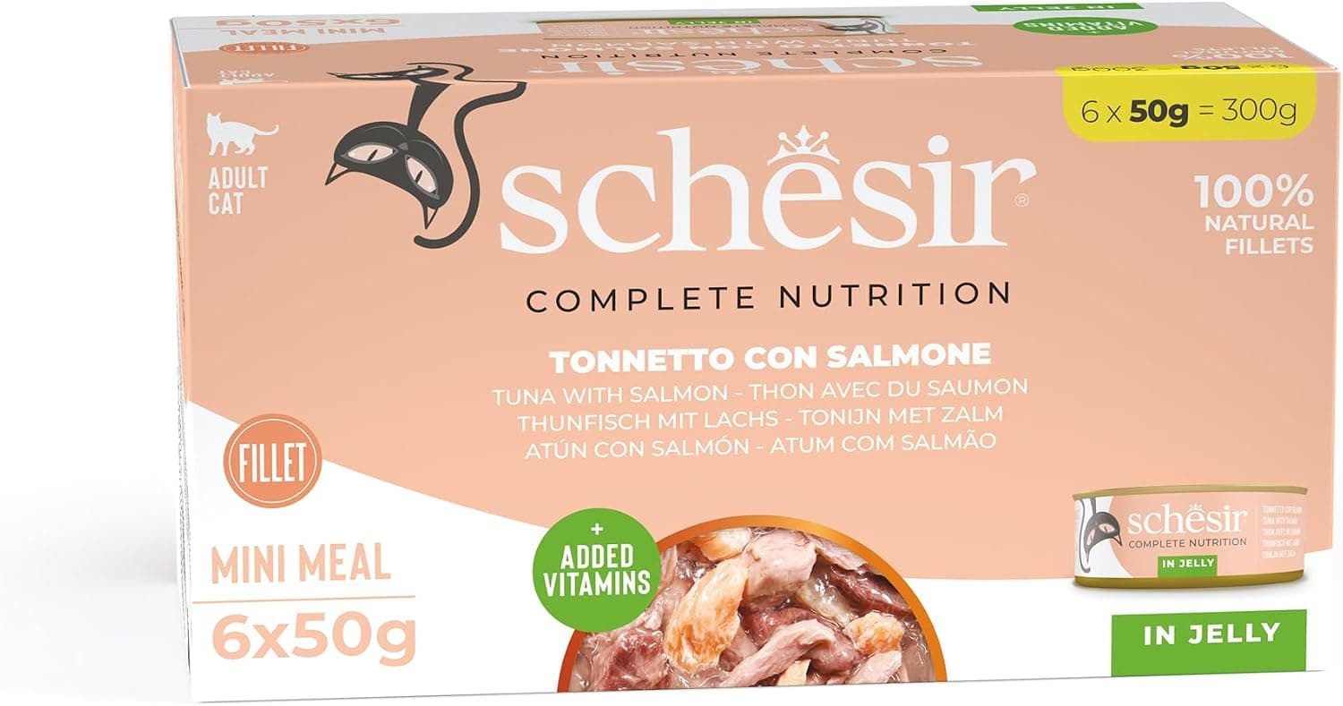 Schesir Yetişkin Kedi Konservesi Somonlu 50 g x 6 Adet