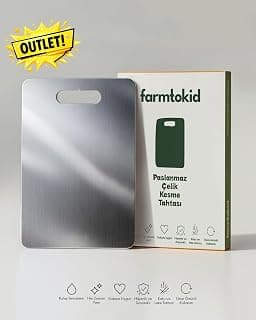 Paslanmaz Çelik Kesme Tahtası 20x30cm - Avantajlı Outlet Fırsatları (304 - Kalite)
