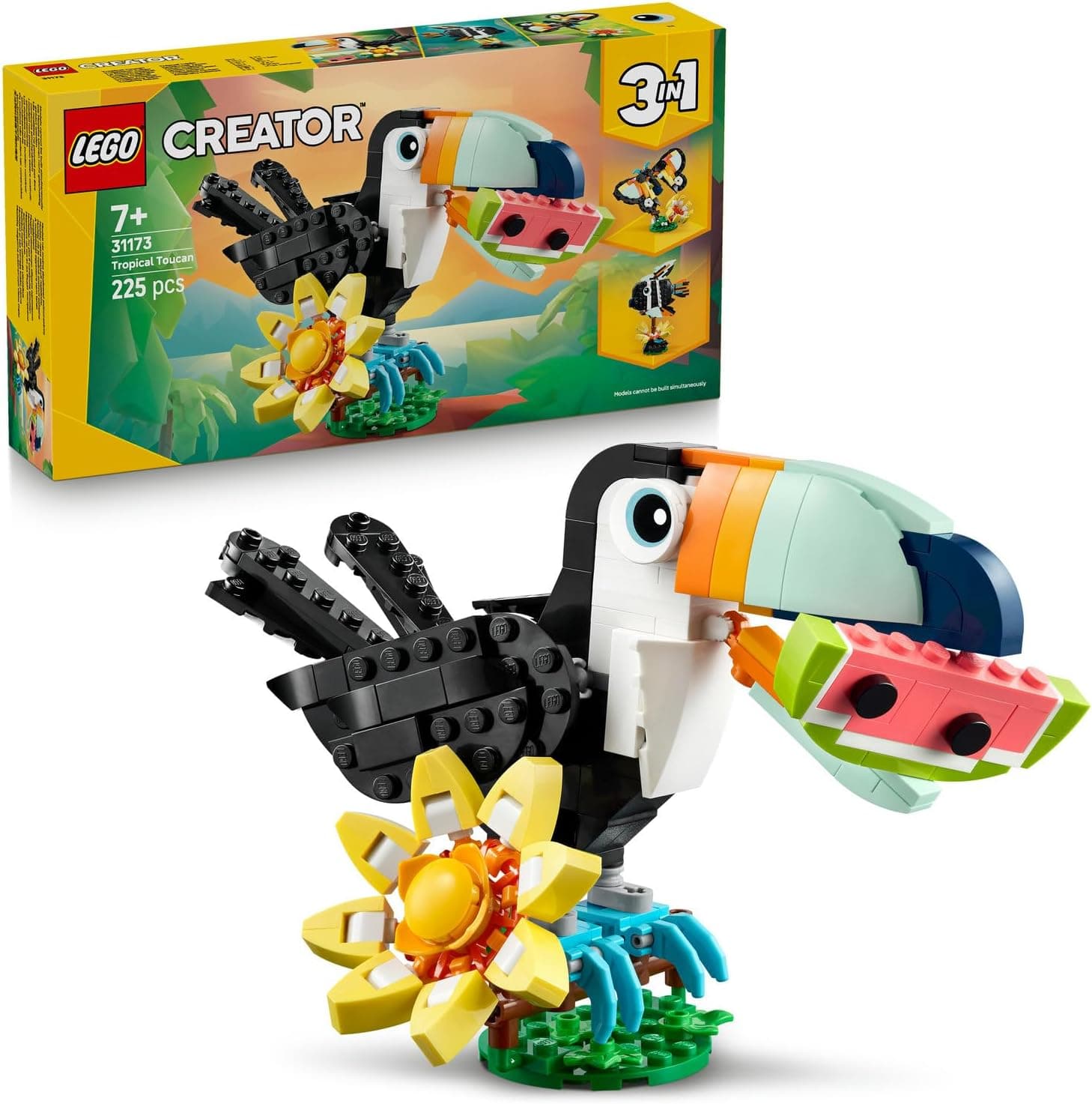 LEGO Creator 3'ü 1 Arada Vahşi Hayvanlar: Tropikal Tukan Kuşu 31173