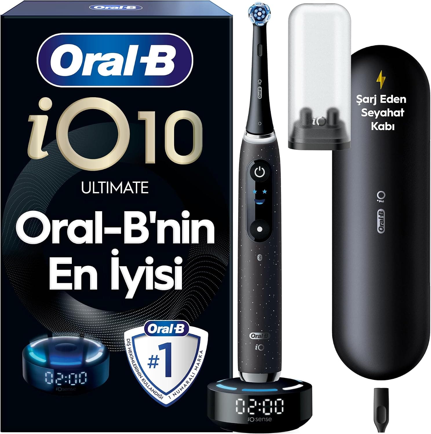 Oral-B iO Sense ile iO - 10 Siyah Elektrikli/Şarjlı Diş Fırçası