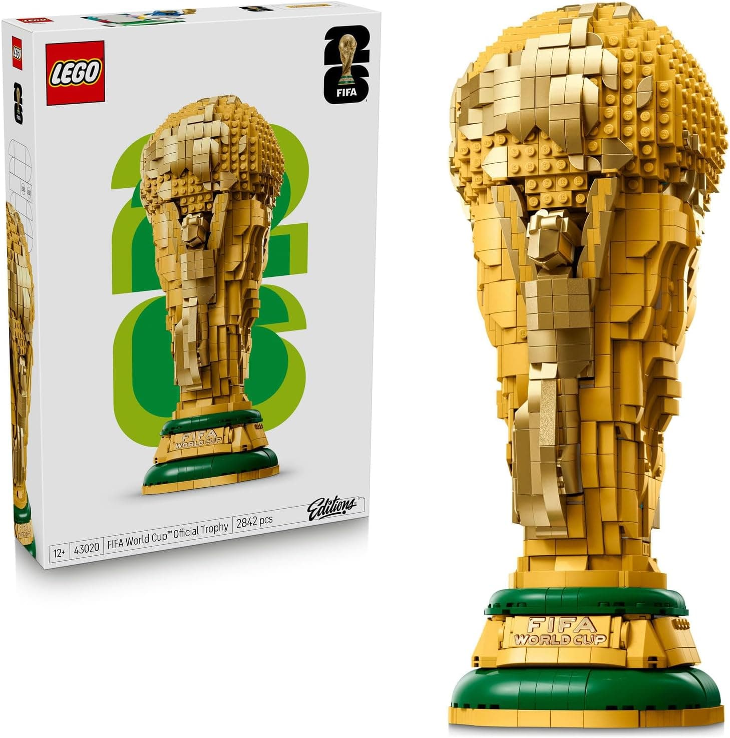 LEGO Editions FIFA Dünya Kupası Resmi Kupa 43020 | 12 Yaş ve Üzeri Çocuklar için 2 İnsan Figürü ve Levha İçeren Dekoratif Oyuncak Yapım Seti, Hediye Fikri (2842 Parça)