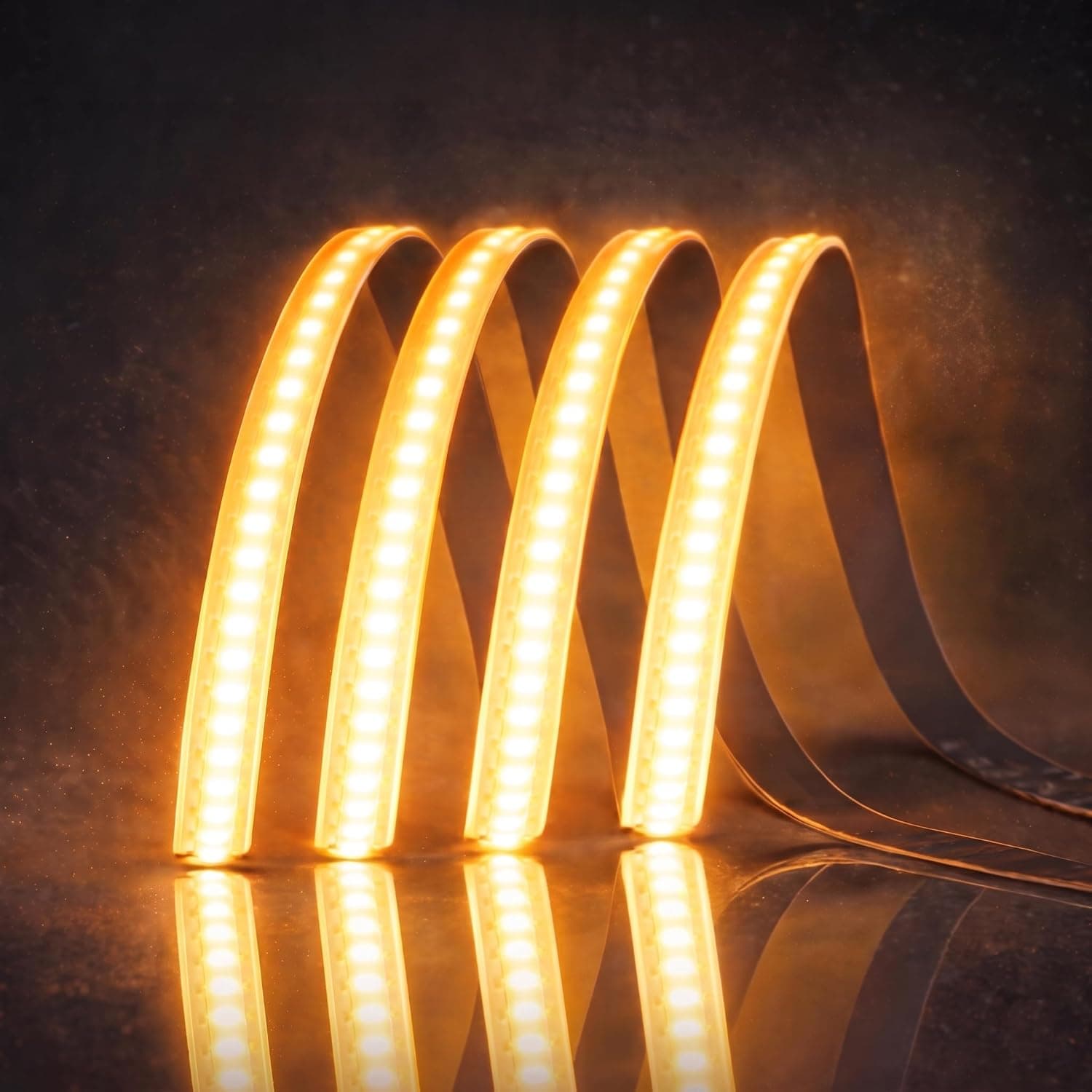 Cata CT-4541A COB Şerit LED 12V Metrede 216 Çipli Kesintisiz Noktasız İç Mekan Aydınlatma - 5 METRE AMBER