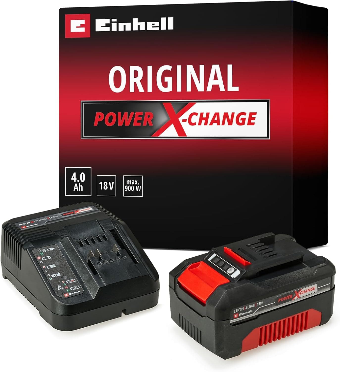 Einhell Orijinal Başlangıç Seti 4,0 Ah PXC 4512042 | 18 V | 900 W | akü + 3A şarj cihazı | 75 dak. şarj süresi | PXC | Li-ion | şarj yönetimi | LED gösterge