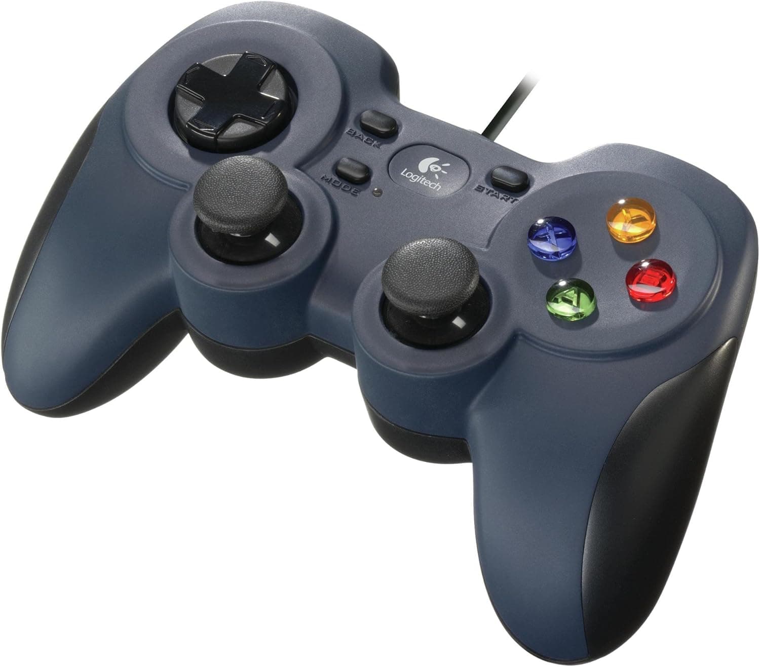 Logitech F310 Kablolu Gamepad, Özel 4 Düğmeli Hassas D-Pad, 1,8 m Kablo Uzunluğu, Lacivert | Controller, konsol düzeni, 4 tuşlu D-Pad, XInput/DirectInput, 1,8 m kablo, PC - mavi/gri