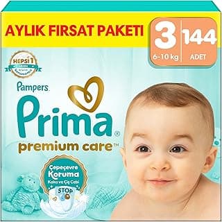 Prima Premium Care Bebek Bezi 3 Numara 144 Adet Aylık Fırsat Paketi