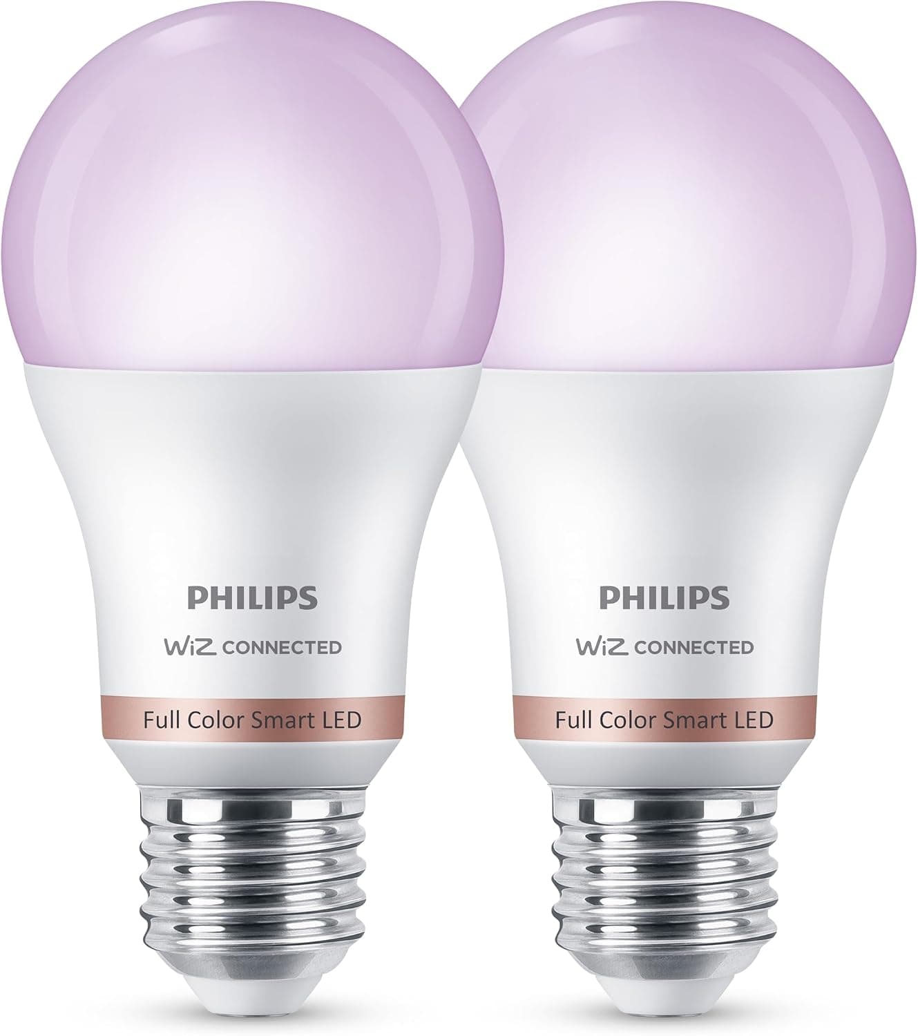 Philips Smart Lighting LED Ampul A60 E27 100W Eşdeğer RGB 2'li Paket - Google Home, Alexa, HomeKit ve Matter uyumlu