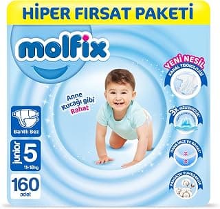 Molfix Kanal Teknolojisi Hiper Fırsat Paketi 5 Beden Maxi 160 Adet