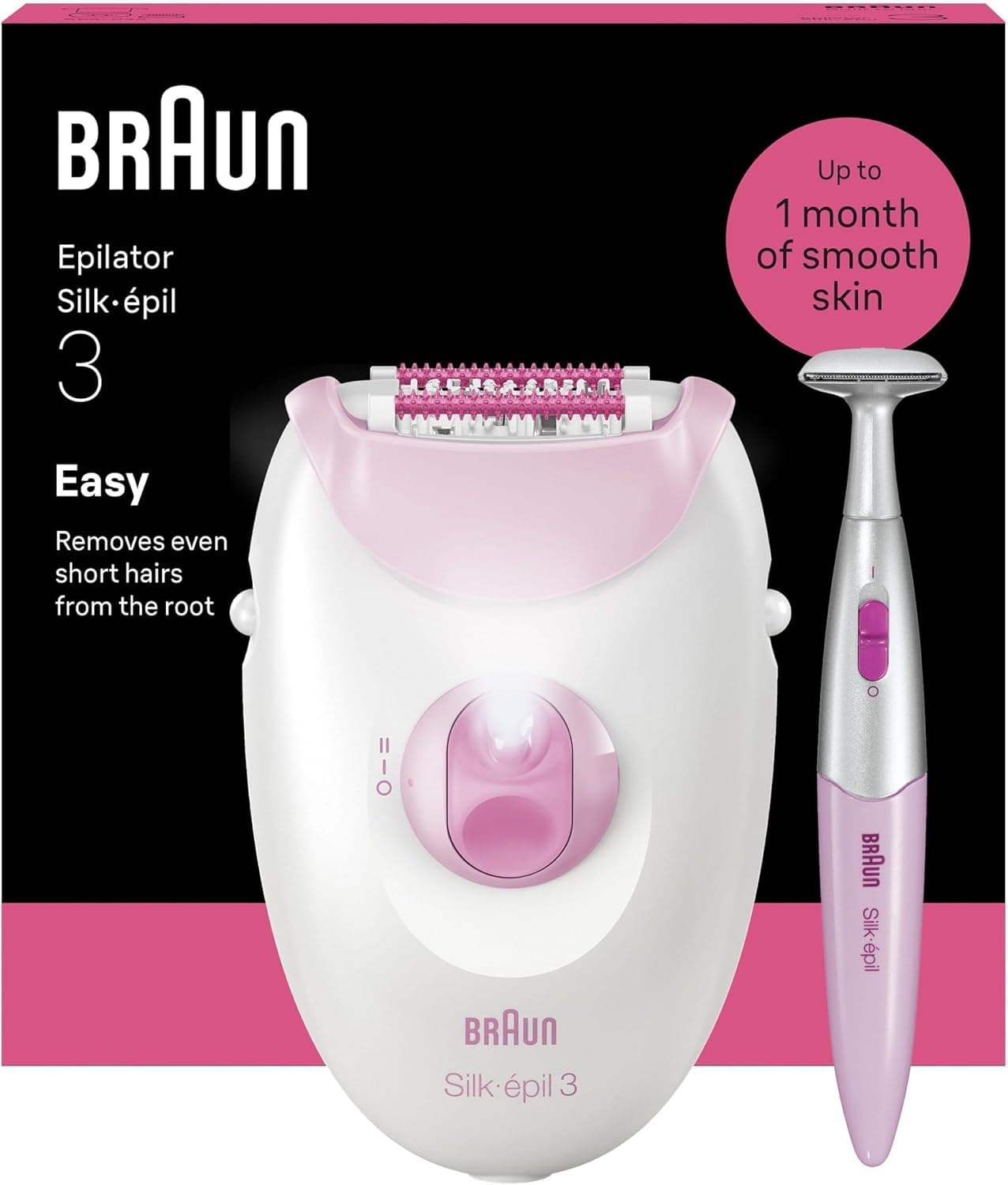 Braun Silk·épil 3 Kablolu Epilatör, Kal?c? Pürüzsüz Cilt, 3-202