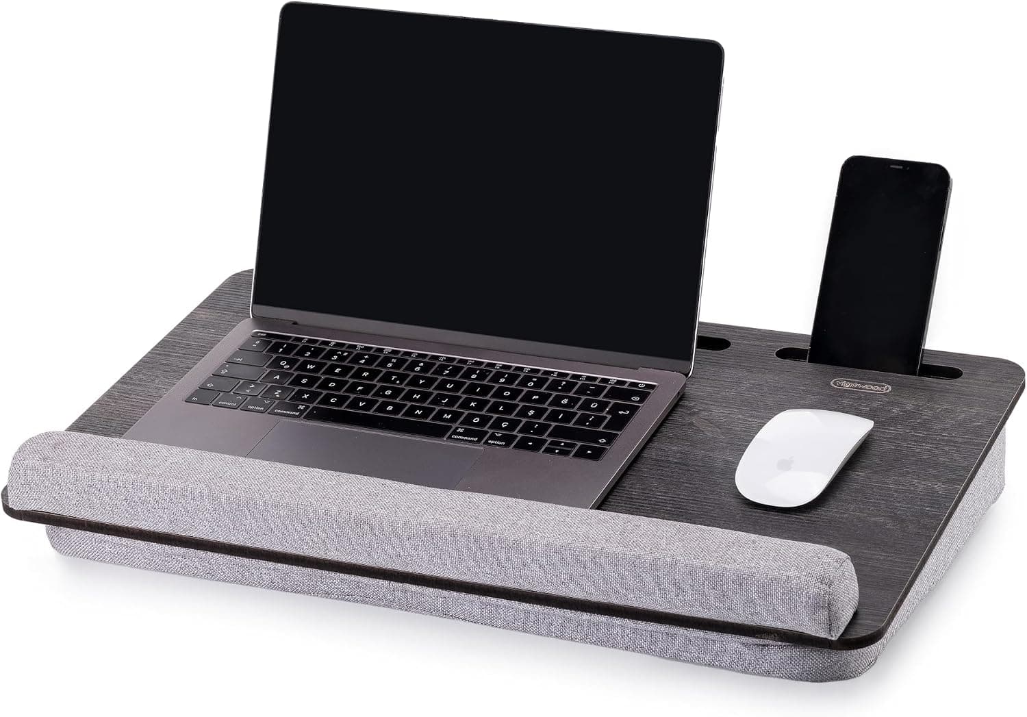 Vigo Wood-LS025 Minderli Laptop Sehpası (Antik Gri)