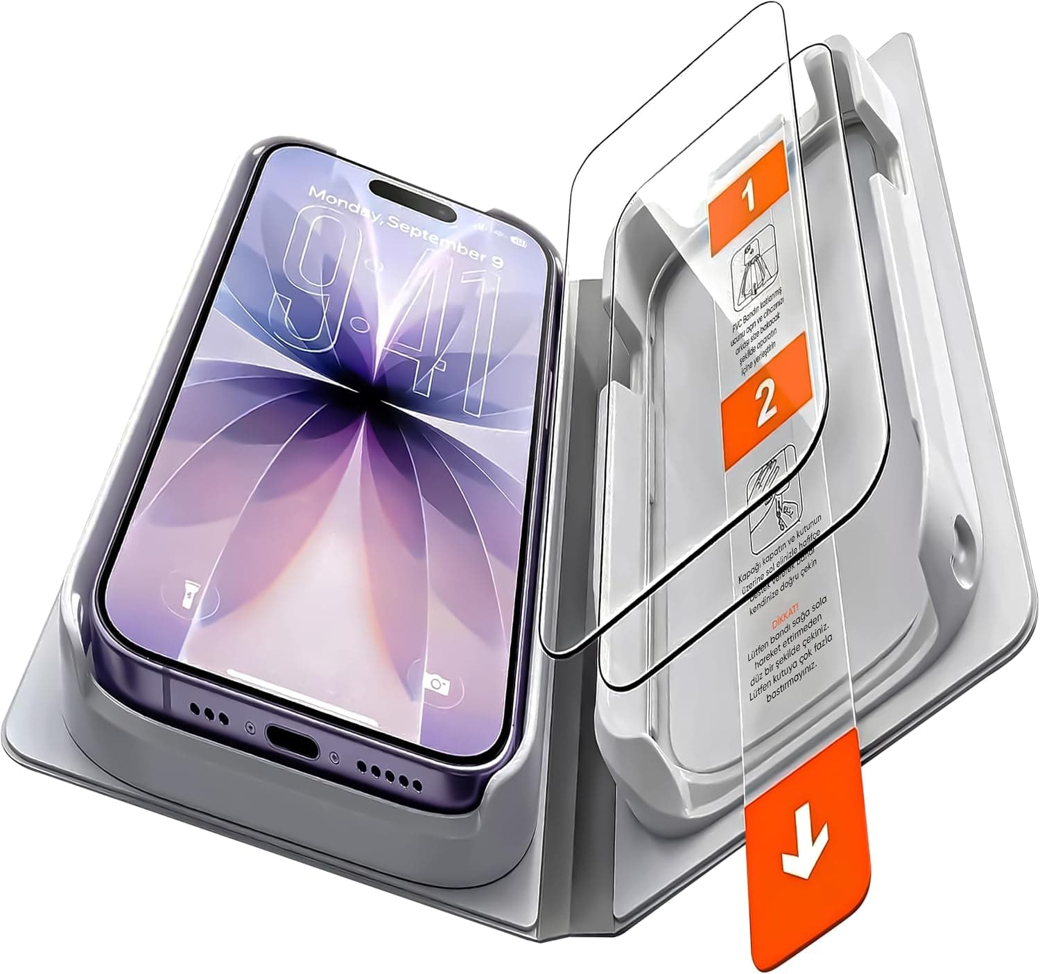 Minesk - Ultra GLASS - 2 ADET - iPhone 17 için Kusursuz Hizalama ve Kolay Kurulum Gerçek 9H Temperli Cam Ekran Koruyucu Kırılmaz Cam (17)