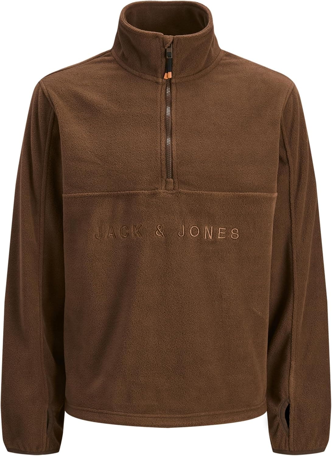Jack Jones Jjalpes Half Zıp Fleece Jacket Aw25 Erkek Kahverengi Mont 12284828-15